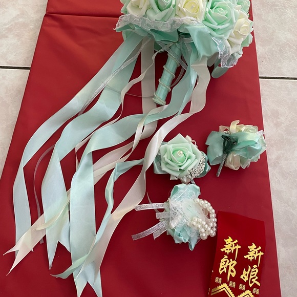 ❌SOLD, Wedding bouquet, artificial foam flowers. - Picture 2 of 6